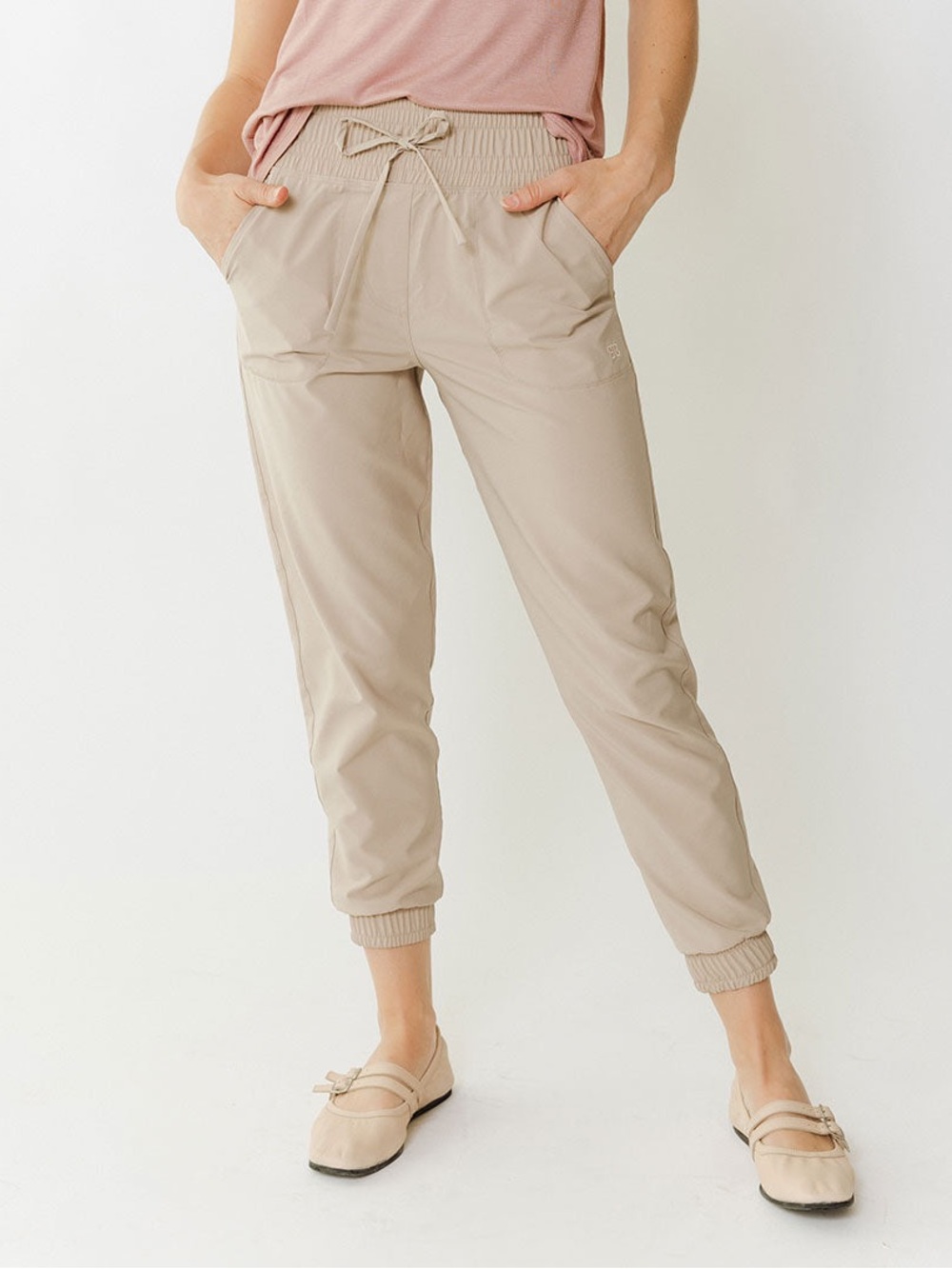 Albion Fit Women’s Destination Joggers - Cobblestone Beige L Tall